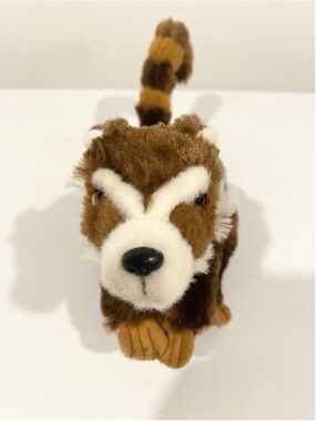Banana Bay Badger Plush Coati Bebe Papa ? Red Bow Stuffed Animal Toy 1346